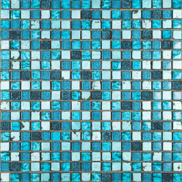 Natuursteen mozaïek, mozaïek, blauw, glasmozaïek, badkamer, Aqua, Tilestone